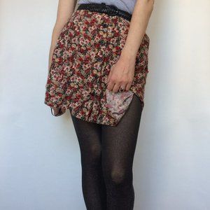 Vintage Compagnie Int'l Express Floral Mini Skirt